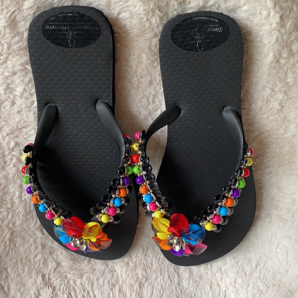 Simone Herrera Multi Color Flip Flops - image 4